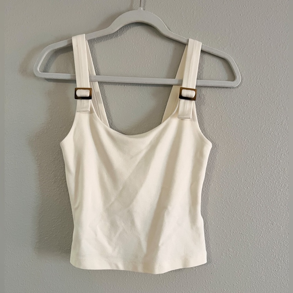 & Other Stories Cream crop top size 6